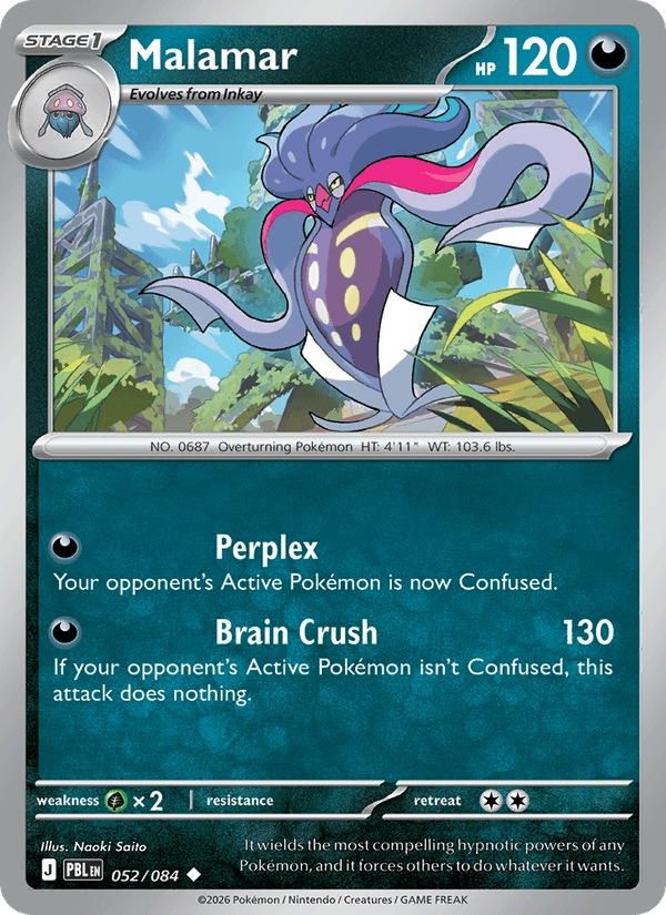 Malamar 052/084 Pitch Black Pokémon card - Regular