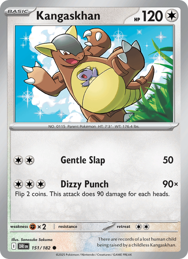 Kangaskhan 151/182 Destined Rivals Pokémon TCG Reverse Holo