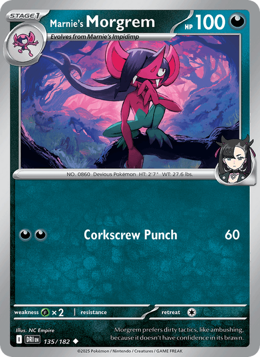Marnie's Morgrem 135/182 Destined Rivals Pokémon TCG Regular