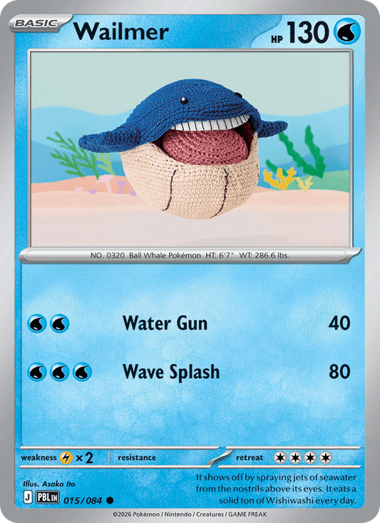 Wailmer 015/084 Pitch Black Pokémon card - Reverse Holo