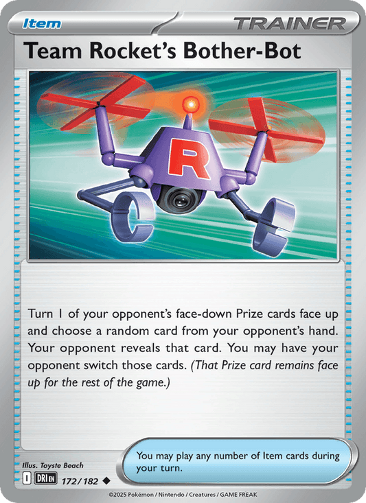 Team Rocket's Bother-Bot 172/182 Pokémon Destined Rivals Regular