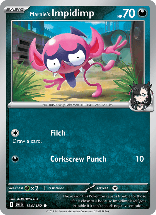 Marnie's Impidimp 134/182 Destined Rivals Pokémon TCG Regular