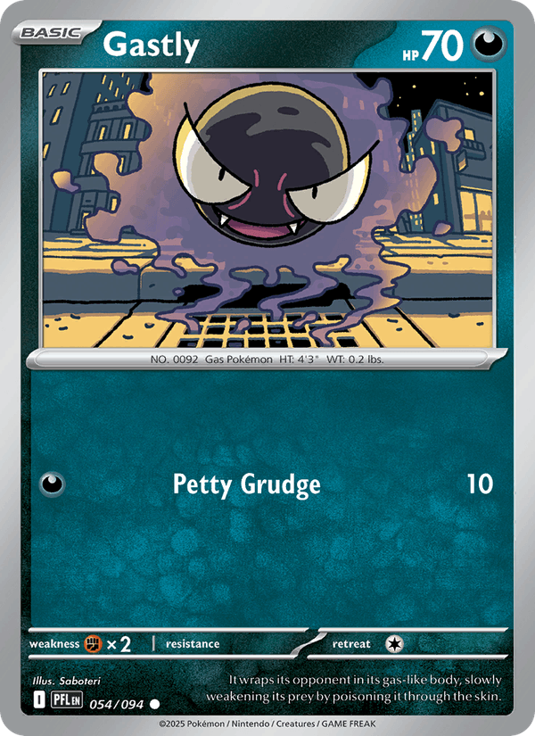 Gastly 054/094 Phantasmal Flames Pokémon TCG Regular