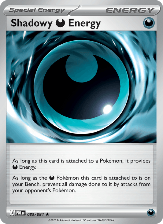 Shadowy Darkness Energy 083/084 Pitch Black Pokémon card - Reverse Holo