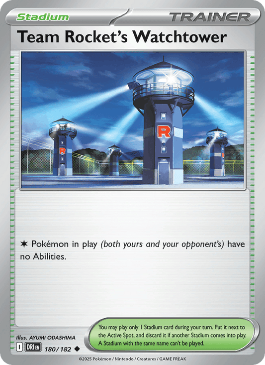 Team Rocket's Watchtower 180/182 Pokémon Destined Rivals Regular