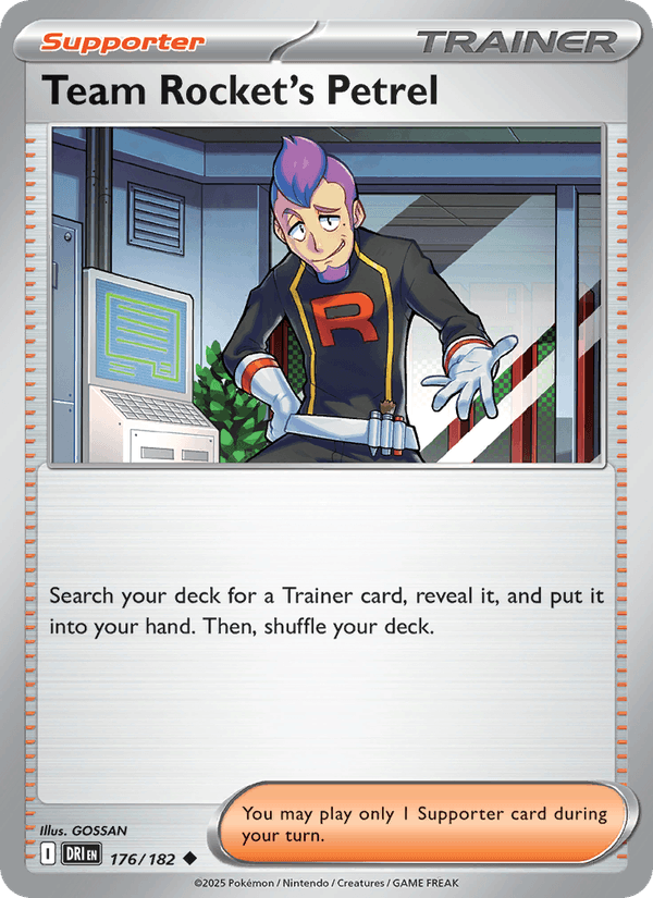 Team Rocket's Petrel 176/182 Destined Rivals Pokémon TCG Regular