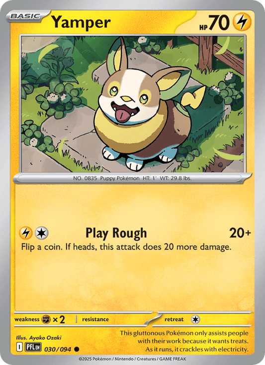 Yamper 030/094 Phantasmal Flames Pokémon TCG Regular