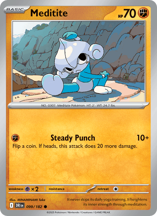 Meditite 099/182 Destined Rivals Pokémon TCG Regular