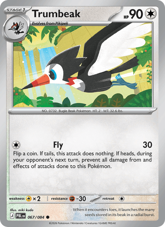 Trumbeak 067/084 Pitch Black Pokémon card - Regular