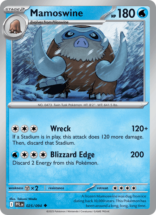Mamoswine 025/094 Phantasmal Flames Pokémon TCG Regular