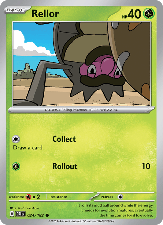 Rellor 024/182 Destined Rivals Pokémon TCG Reverse Holo