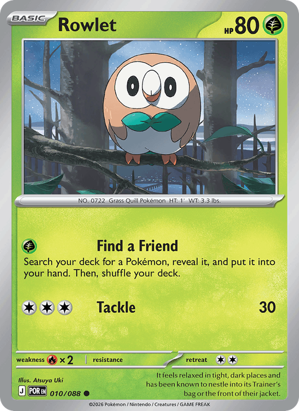 Rowlet 010/088 Perfect Order Pokémon TCG Regular