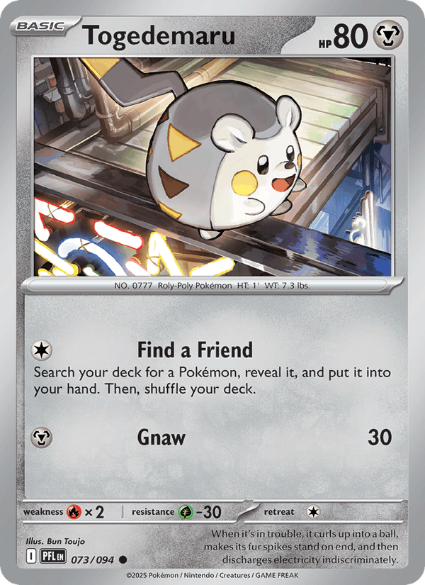Togedemaru 073/094 Phantasmal Flames Pokémon TCG Regular
