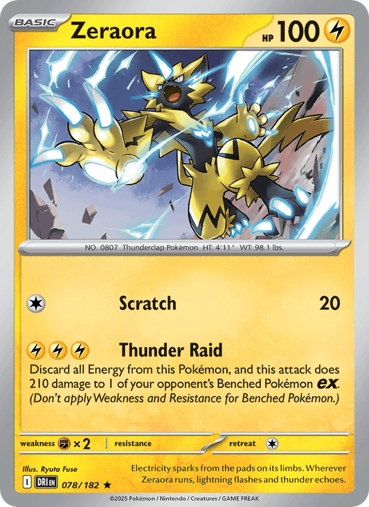 Zeraora 078/182 Destined Rivals Pokémon TCG Holo