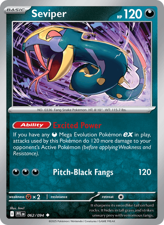 Seviper 062/094 Phantasmal Flames Pokémon TCG Regular