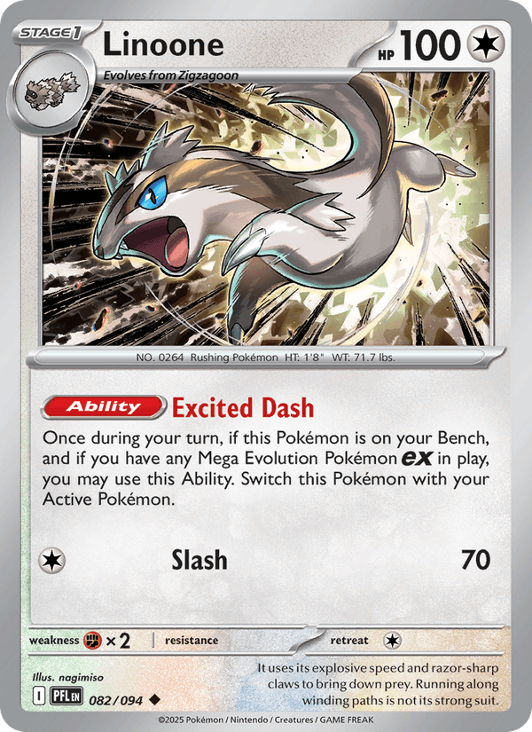 Linoone 082/094 Phantasmal Flames Pokémon TCG Regular