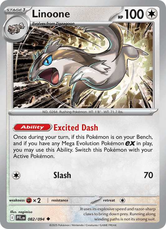 Linoone 082/094 Phantasmal Flames Pokémon TCG Regular