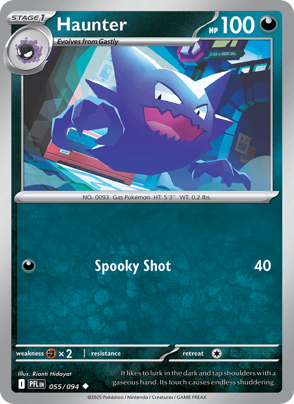 Haunter 055/094 Phantasmal Flames Pokémon TCG Regular