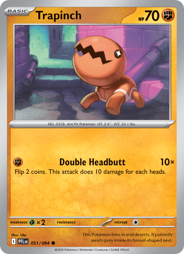 Trapinch 051/094 Phantasmal Flames Pokémon TCG Regular