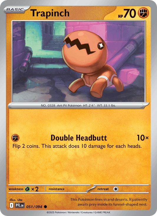 Trapinch 051/094 Phantasmal Flames Pokémon TCG Regular