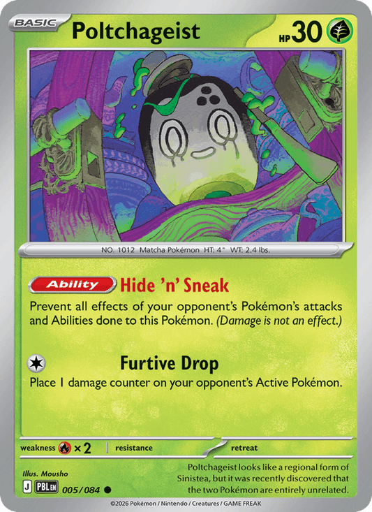 Poltchageist 005/084 Pitch Black Pokémon card - Reverse Holo