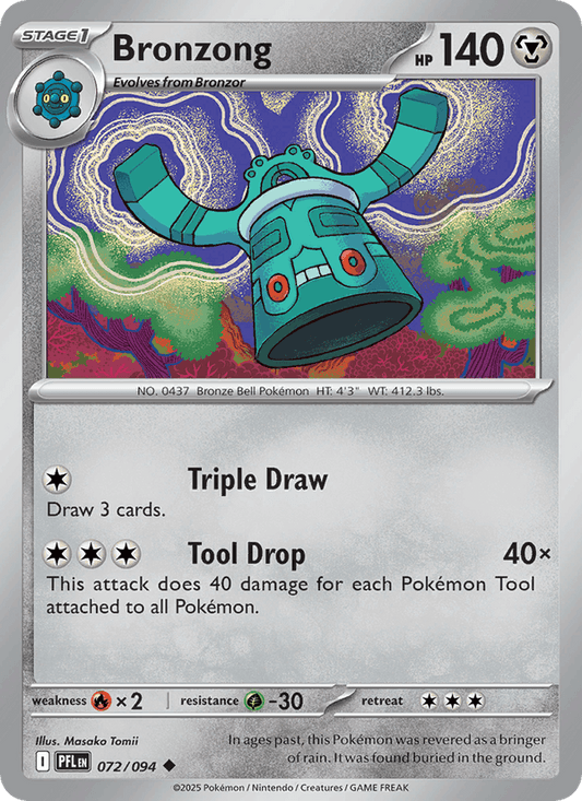 Bronzong 072/094 Phantasmal Flames Pokémon TCG Reverse Holo