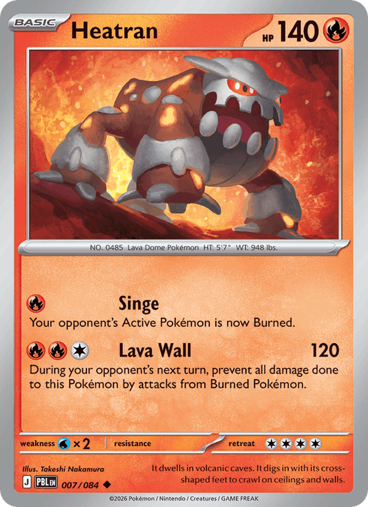 Heatran 007/084 Pitch Black Pokémon card - Regular