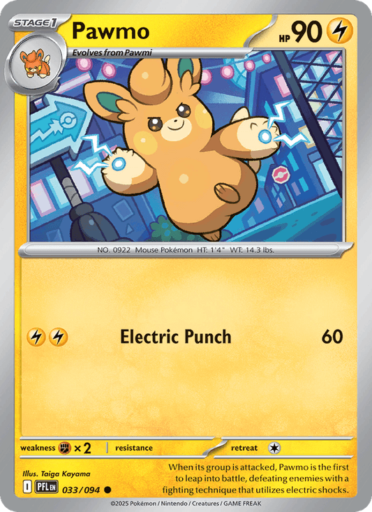 Pawmo 033/094 Phantasmal Flames Pokémon TCG Regular