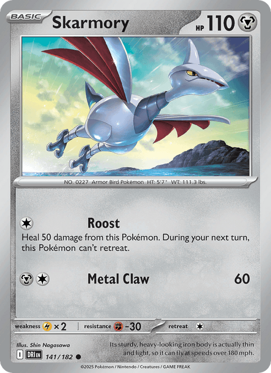Skarmory 141/182 Destined Rivals Pokémon TCG Regular