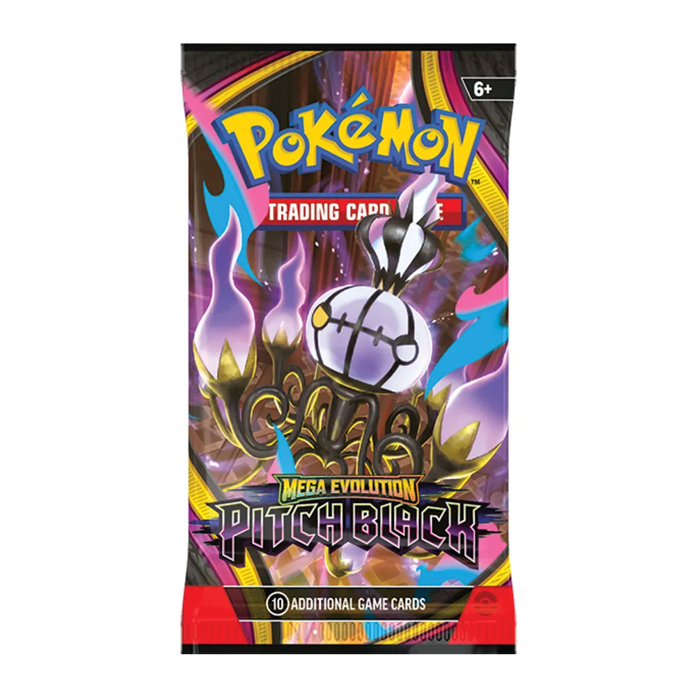 Pokémon TCG: Mega Evolution — Pitch Black — Single Booster Pack (assorted artwork) sealed product packaging