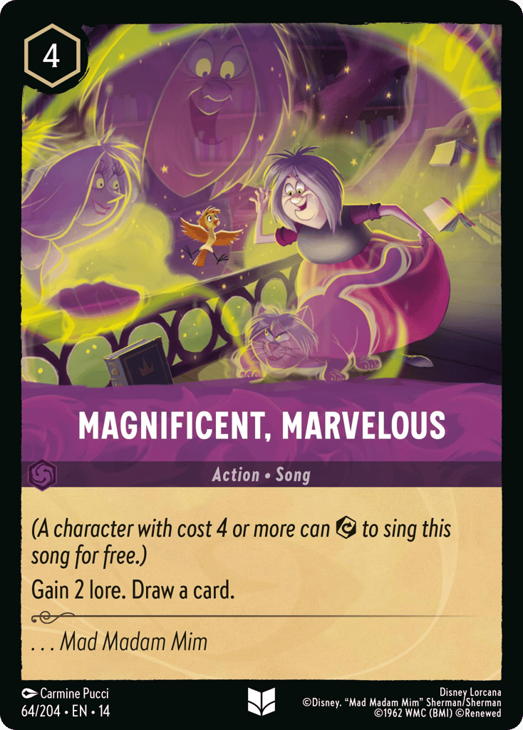 Magnificent, Marvelous 064/204 – Disney Lorcana Hyperia City – Non-Foil card artwork