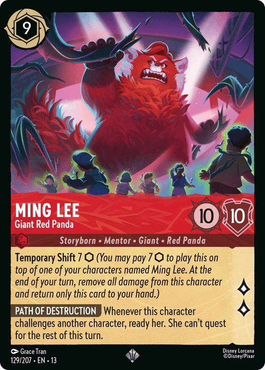 Ming Lee - Giant Red Panda 129/207 — Disney Lorcana Attack of the Vine! English non-foil card front