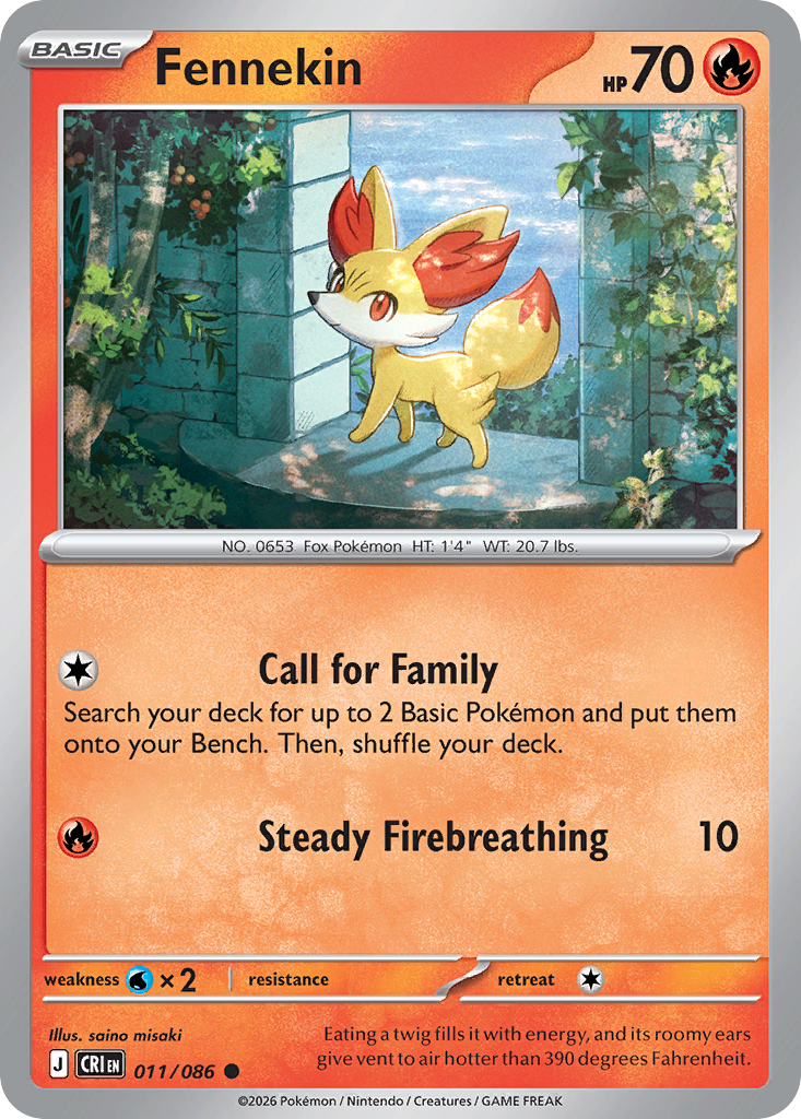 Fennekin 011/086 – Pokémon Chaos Rising – Reverse Holo
