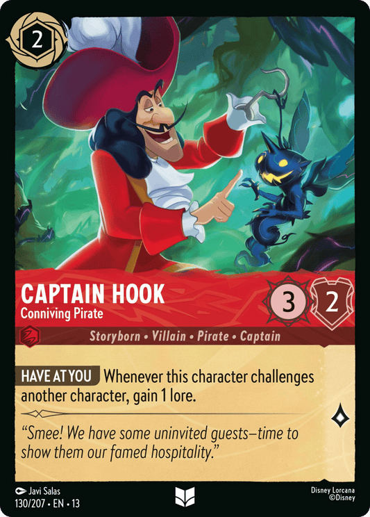 Captain Hook - Conniving Pirate 130/207 — Disney Lorcana Attack of the Vine! non-foil English card