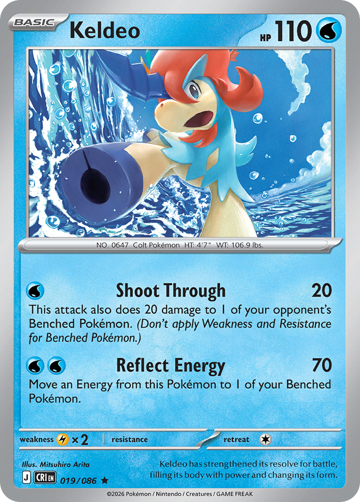 Keldeo 019/086 – Pokémon Chaos Rising – Holo