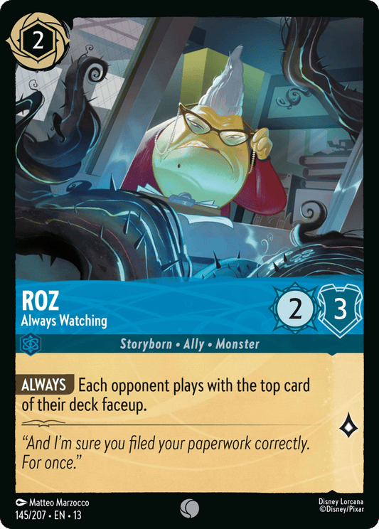 Roz - Always Watching 145/207 — Disney Lorcana Attack of the Vine! English non-foil card front