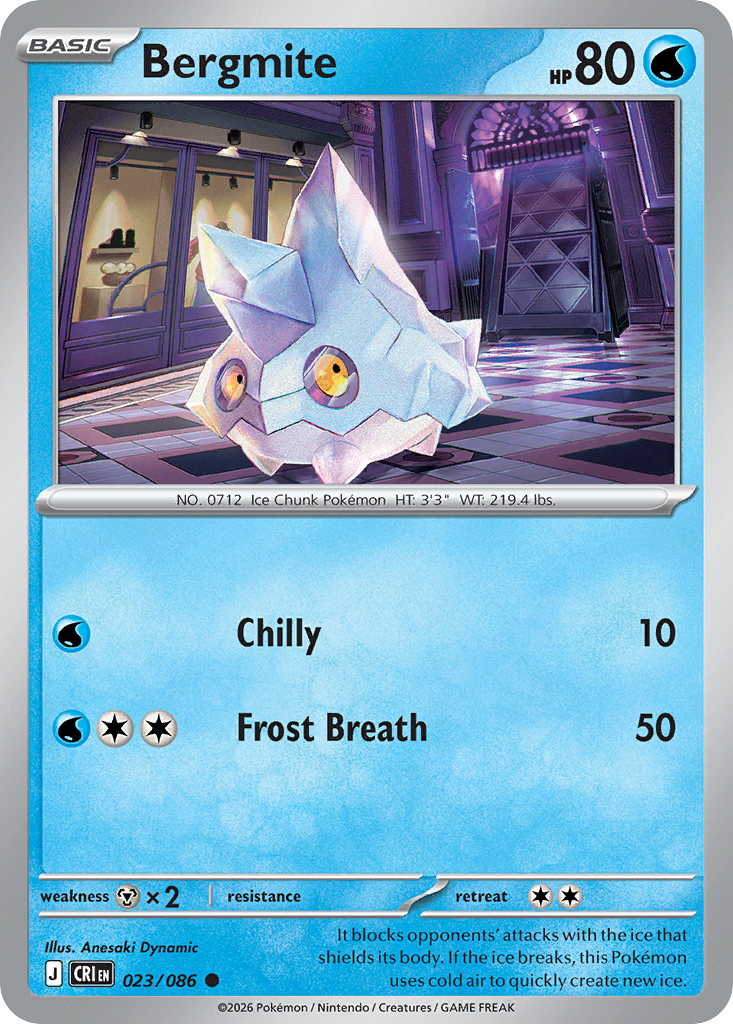 Bergmite 023/086 – Pokémon Chaos Rising – Regular