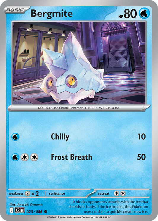 Bergmite 023/086 – Pokémon Chaos Rising – Regular
