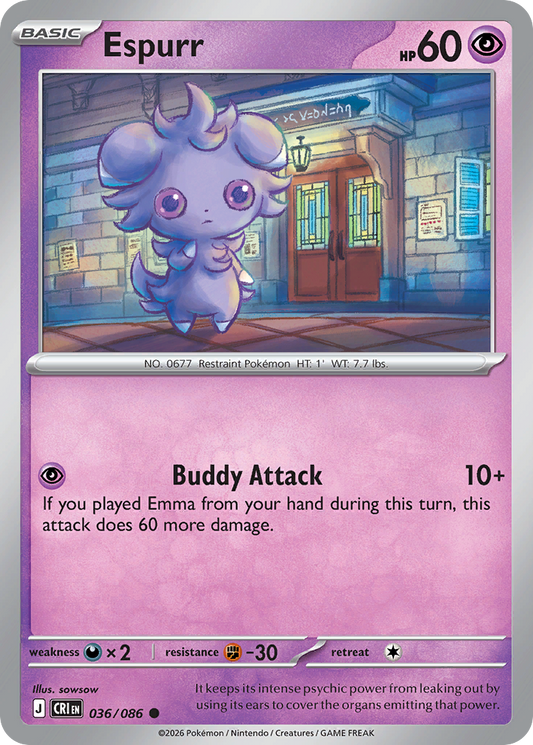 Espurr 036/086 – Pokémon Chaos Rising – Regular