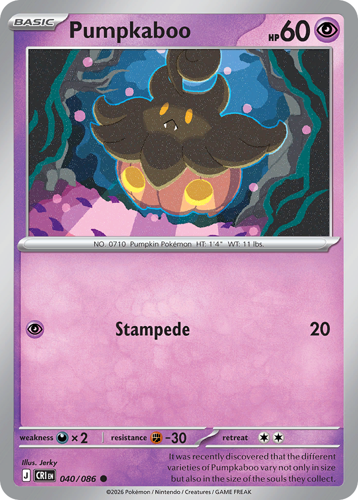 Pumpkaboo 040/086 – Pokémon Chaos Rising – Regular