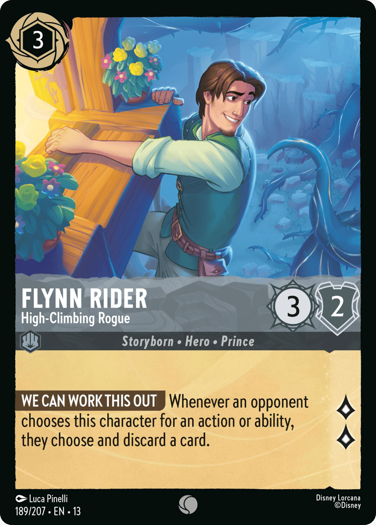 Flynn Rider - High-Climbing Rogue 189/207 — Disney Lorcana Attack of the Vine! English non-foil card front