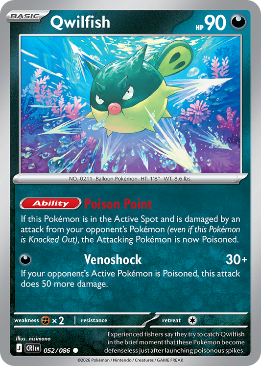 Qwilfish 052/086 – Pokémon Chaos Rising – Regular