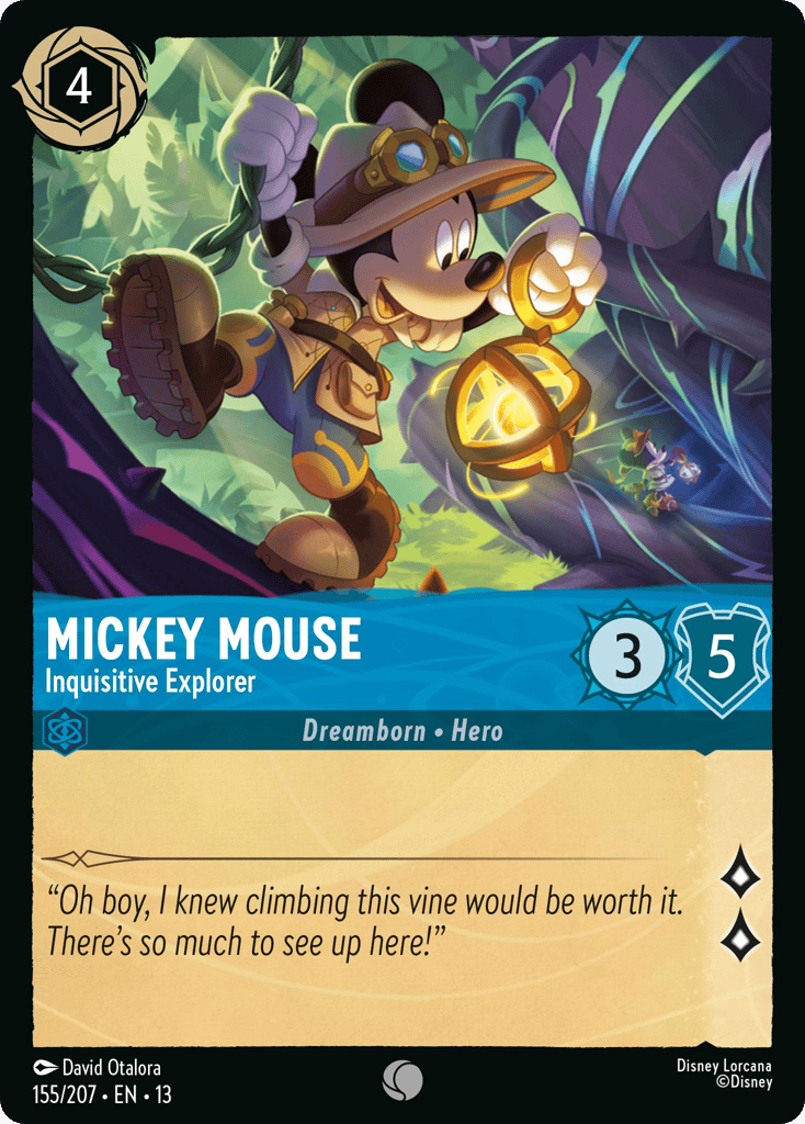 Mickey Mouse - Inquisitive Explorer 155/207 — Disney Lorcana Attack of the Vine! non-foil English card