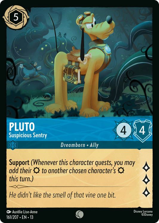 Pluto - Suspicious Sentry 161/207 — Disney Lorcana Attack of the Vine! English non-foil card front