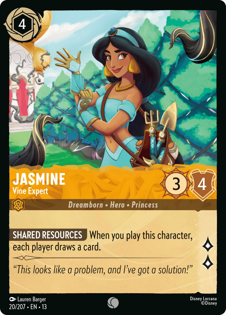 Jasmine - Vine Expert 020/207 — Disney Lorcana Attack of the Vine! English non-foil card front
