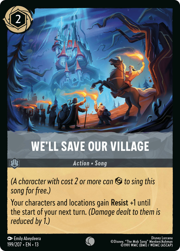 We'll Save Our Village 199/207 — Disney Lorcana Attack of the Vine! English non-foil card front