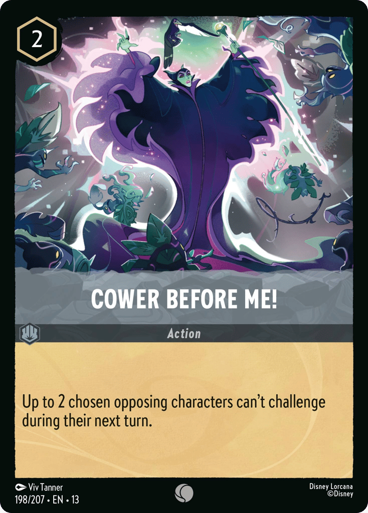 Cower Before Me! 198/207 — Disney Lorcana Attack of the Vine! English non-foil card front