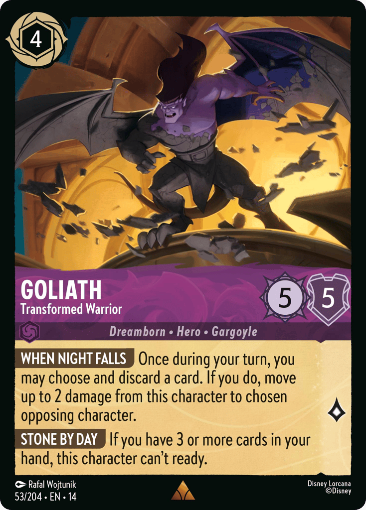Goliath - Transformed Warrior 053/204 – Disney Lorcana Hyperia City – Non-Foil card artwork