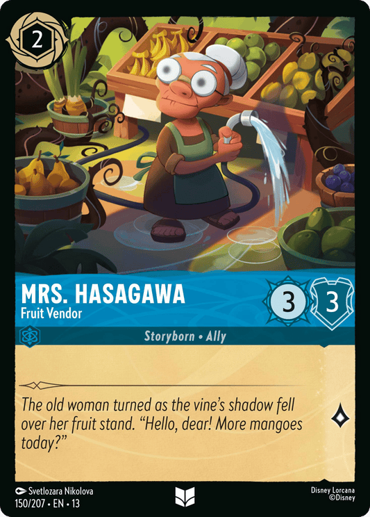 Mrs. Hasagawa - Fruit Vendor 150/207 — Disney Lorcana Attack of the Vine! English non-foil card front