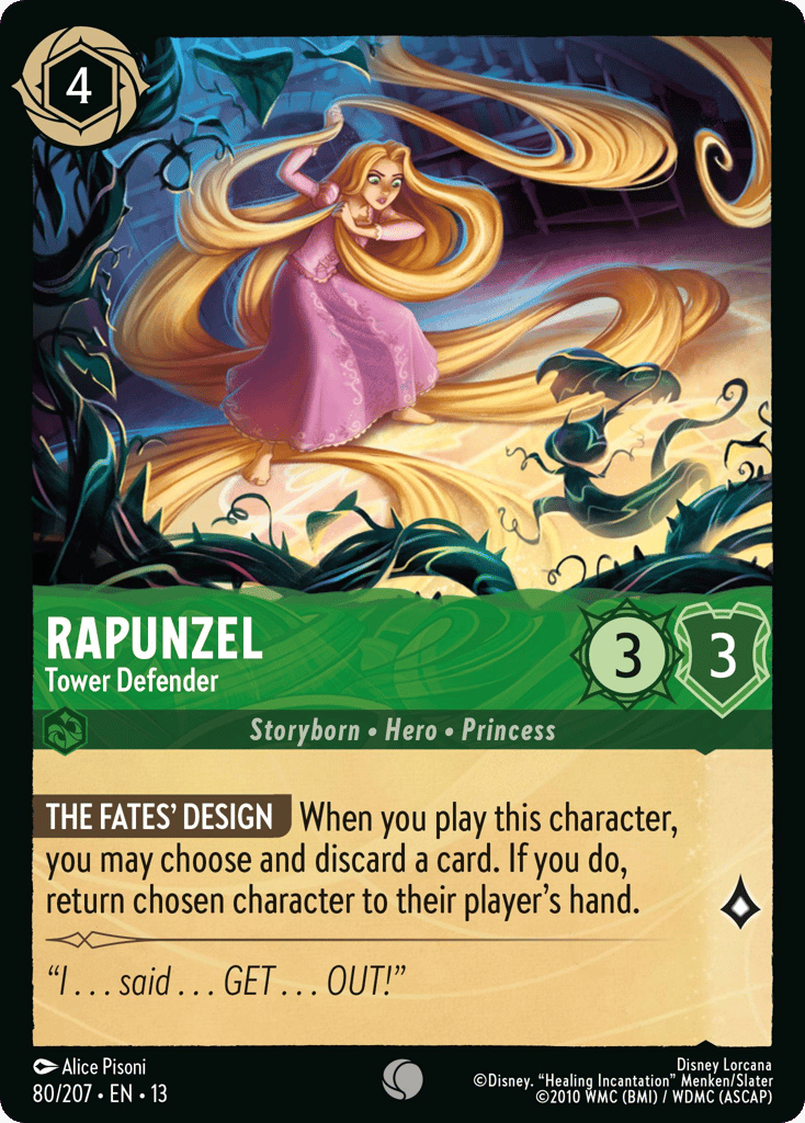 Rapunzel - Tower Defender 080/207 — Disney Lorcana Attack of the Vine! English non-foil card front